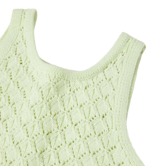 ZARA Kids | Light Lime Green | OPEN WEAVE CROCHET KNIT TOP - Picture 3 of 6
